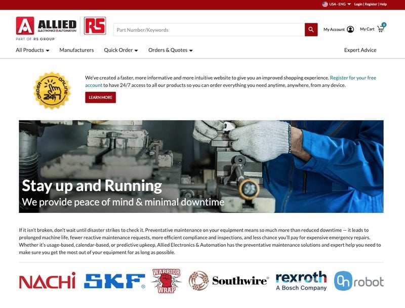 Allied Electronics & Automation Expands Preventative Maintenance Portfolio